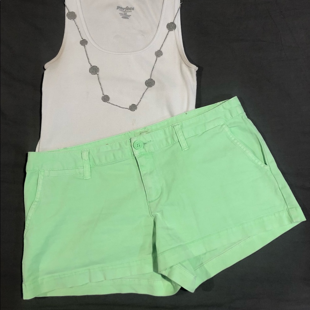 Fluorescent green shorts perfect for summer!!